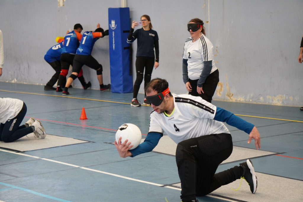 Joueurs Torball en action