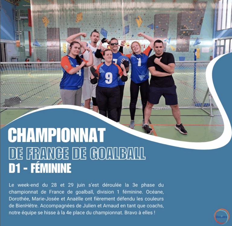Clap de fin pour la saison de Goalball – Division 1 Féminine !